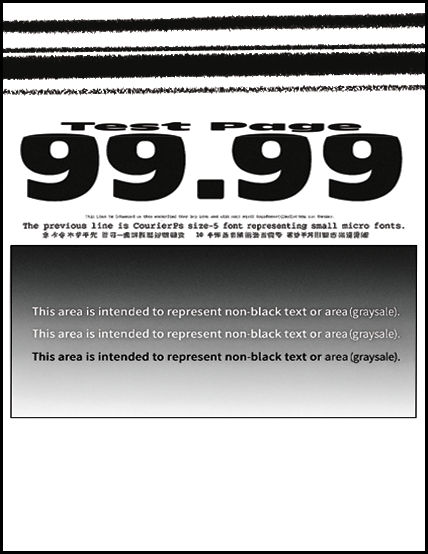 Test page with distorted and stretched text showing compression issue.