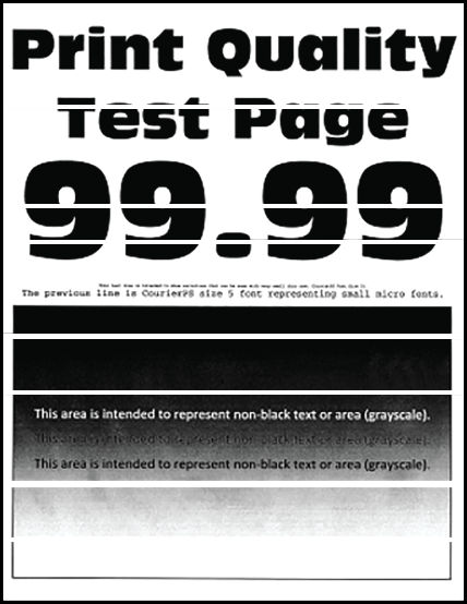 Test page with faint horizontal white lines showing light banding.