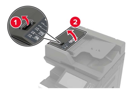 Paper jam in the automatic document feeder | Lexmark CX921