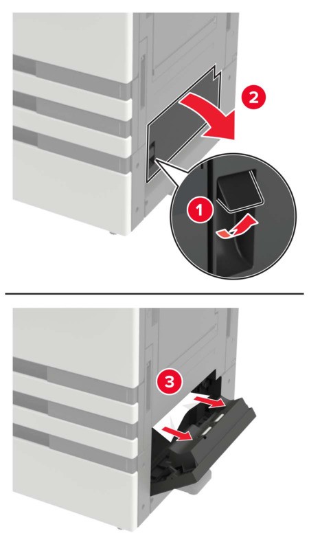 Paper jam in door D | Lexmark CX923