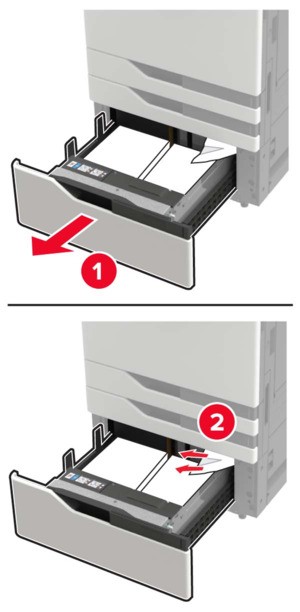 Paper jam in door D | Lexmark CS923
