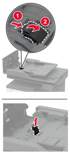 Replacing the ADF separator pad | Lexmark MX431