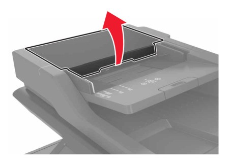 Paper jam behind door E | Lexmark XC4140