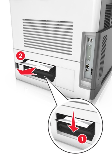 x]‑page jam, open upper and lower rear door. [231–234] | Lexmark MX718