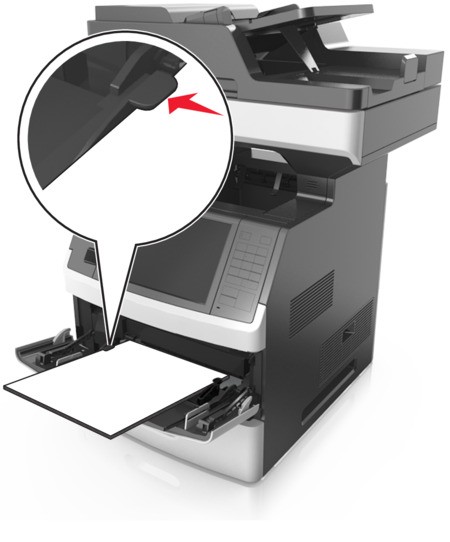 Çok amaçlı besleyiciye yükleme | Lexmark MX711