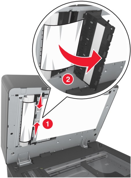 【mxmオーダーページ】 x]‑page jam, open automatic feeder top cover. [28y.xx] | Lexmark MX711