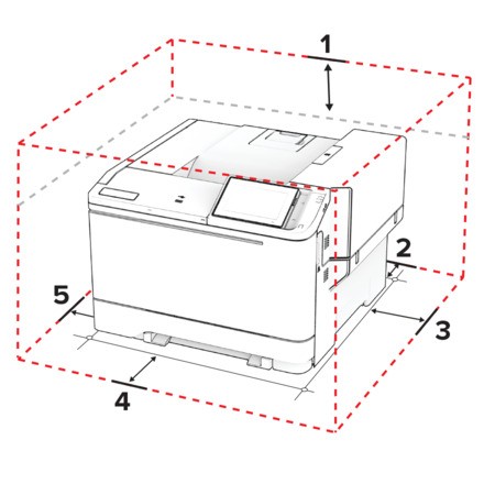 Selecting a location for the printer