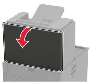 Paper jam in the high‑capacity output expander | Lexmark MS725