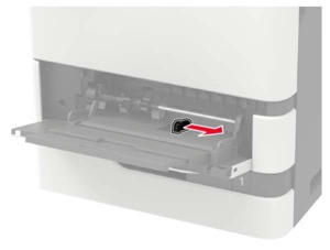 Loading the multipurpose feeder | Lexmark MS826