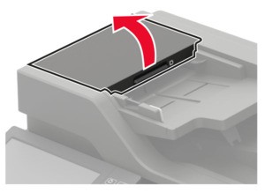 Paper jam in the automatic document feeder | Lexmark XM7355