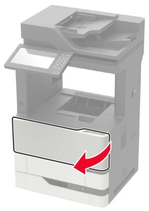 Paper jam in door A | Lexmark MX822