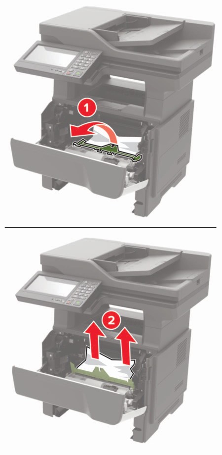 Paper jam in door A | Lexmark MX622