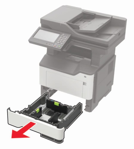 Paper jam in door A | Lexmark MX622