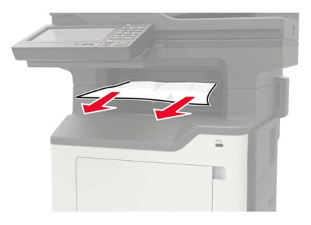 Paper jam in the finisher | Lexmark MX622