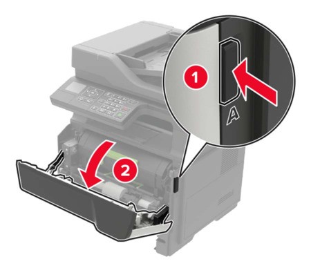 Paper jam in door A | Lexmark MB2338