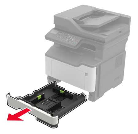 Paper jam in door A | Lexmark MB2338