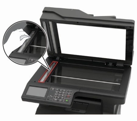 Cleaning the scanner | Lexmark MX521
