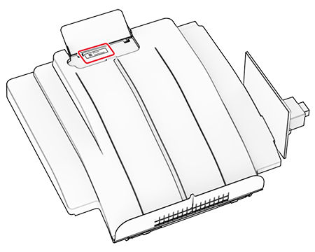 Finding the serial number of the output options | Lexmark CX962