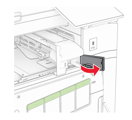 Installing the staple finisher and hole punch kit | Lexmark CX962