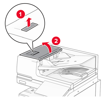 Paper jam in the automatic document feeder | Lexmark CX963