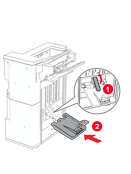 Installing the booklet finisher and folding paper transport
