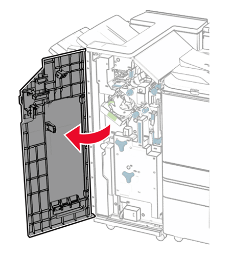 Replacing the staple cartridge in the booklet finisher | Lexmark CX963