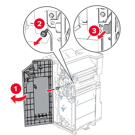 Installing the booklet finisher and folding paper transport