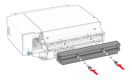 Installing the staple finisher | Lexmark CX833
