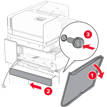 Installing the folding paper transport | Lexmark CX833