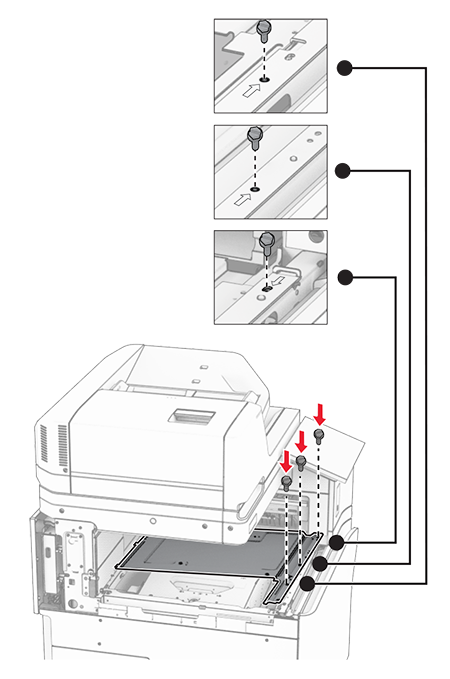 Installing the booklet finisher and folding paper transport