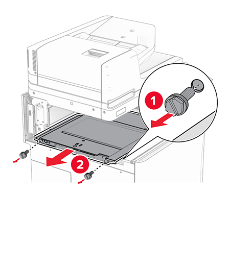 Installing the folding paper transport | Lexmark CX963