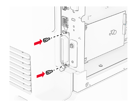 Dahili çözüm bağlantı noktası yükleme | Lexmark CX962