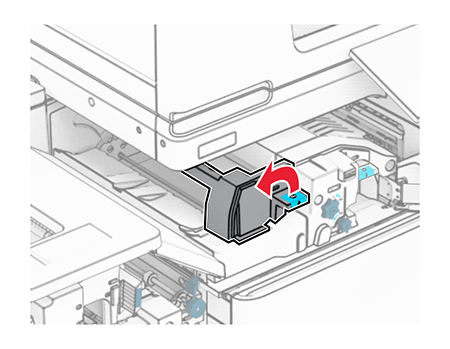 Paper jam in the booklet finisher | Lexmark CX963