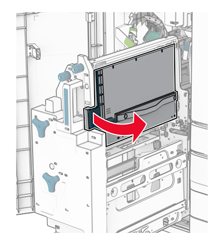 Paper jam in the booklet finisher | Lexmark CX833