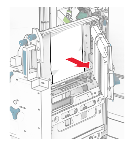 Paper jam in the booklet finisher | Lexmark CX833