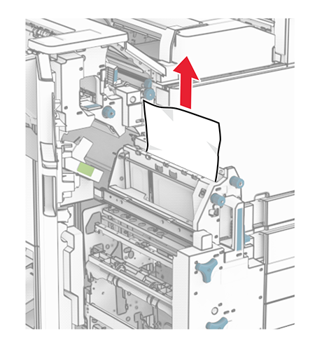Paper jam in the booklet finisher | Lexmark CX963