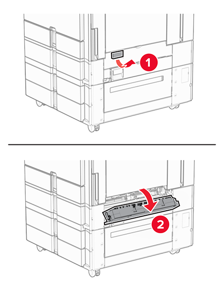 mamaページ Paper jam in the optional 550‑sheet tray | Lexmark CX833