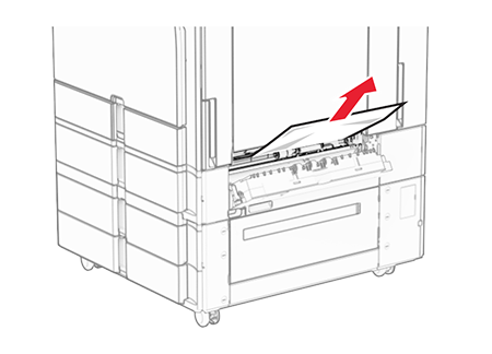 Paper jam in the optional 550‑sheet tray | Lexmark CX833