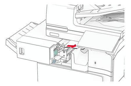 Paper jam in the staple finisher | Lexmark CX833