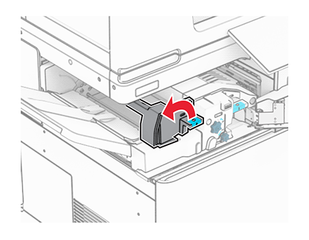 Paper jam in the folding paper transport