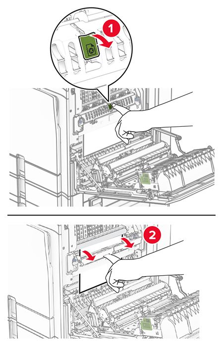Paper jam in door B | Lexmark CX963
