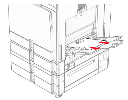 Paper jam in the multipurpose feeder | Lexmark XC9645
