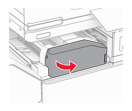 Paper jam in the staple, hole punch finisher | Lexmark CX962