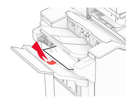 Paper jam in the staple, hole punch finisher | Lexmark CX962