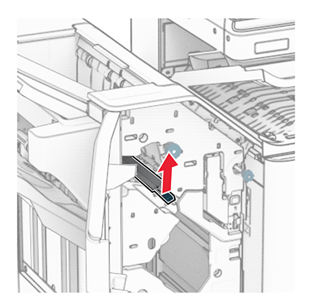 Paper jam in the staple, hole punch finisher | Lexmark XC9635