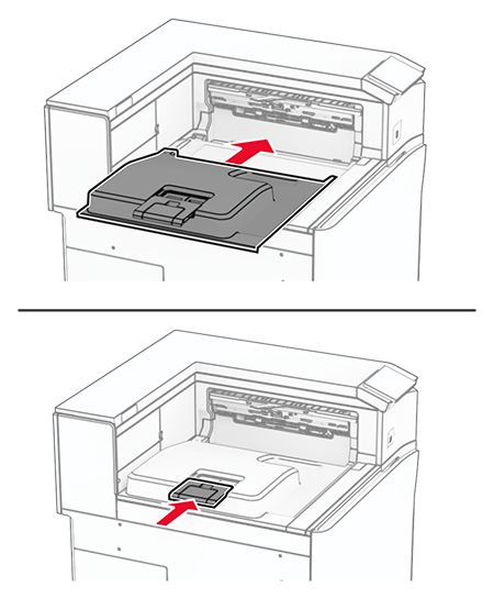 Replacing the standard bin | Lexmark CX961