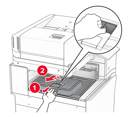 Installing the booklet finisher and folding paper transport