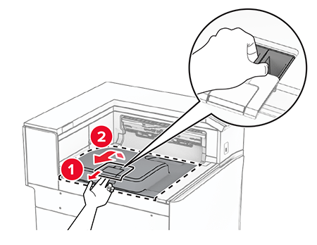 Replacing the standard bin | Lexmark CX961