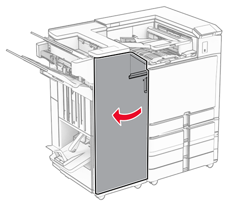 Paper jam in the booklet finisher | Lexmark CS963