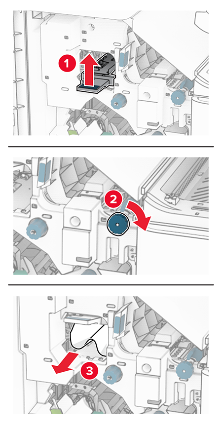 Paper jam in the booklet finisher | Lexmark CS963